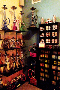 Some of the products offered at Hookah Hangout.
