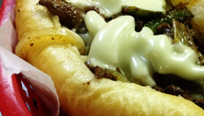 elie's south of the border steak philly sandwich